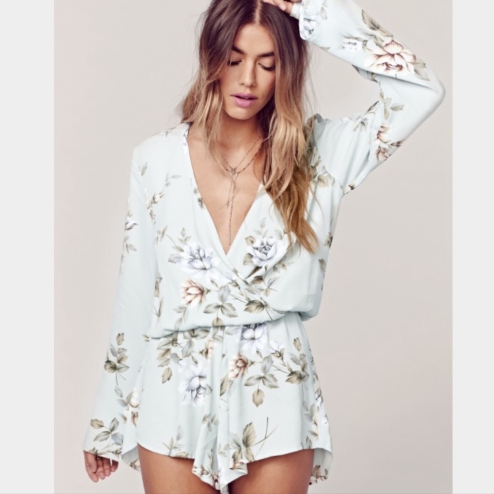 Blue Life Boho Floral Romper